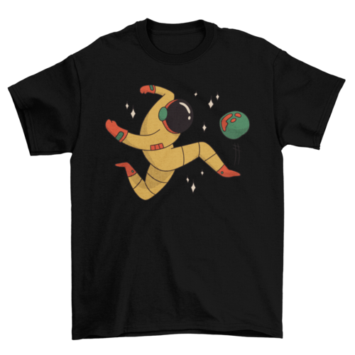 Astronaut soccer t-shirt