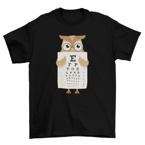 Owl eye chart t-shirt